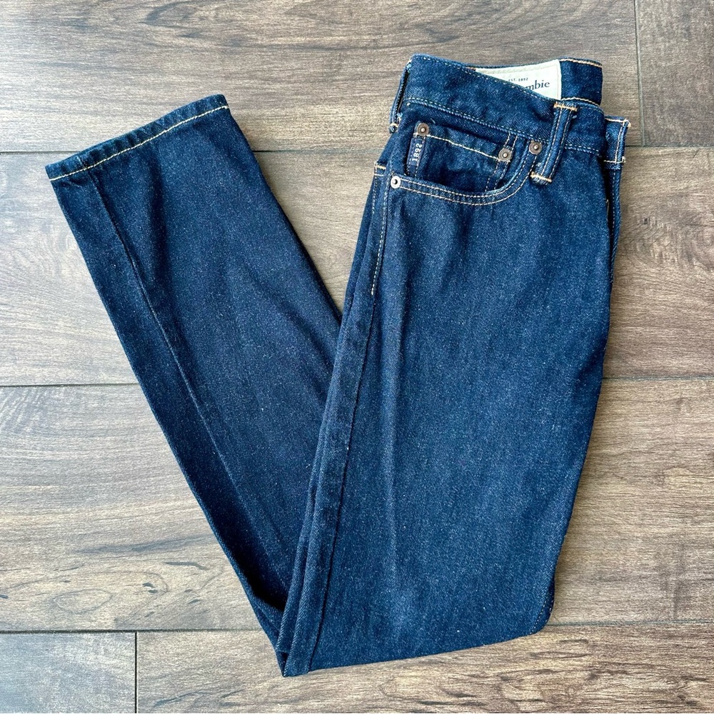 Abercrombie Kids Dark Denim Jeans - Girls Size: 12 - Straight Skinny Leg
